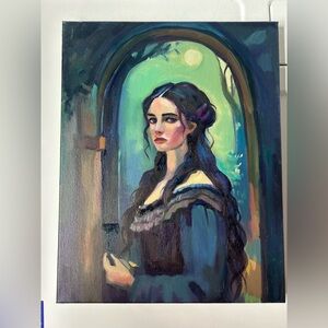 oil paintings original “Mystery of the night”, 14x11, oil on canvas